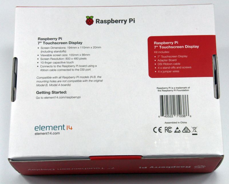 Raspberry Pi 7-inch Touchscreen Display