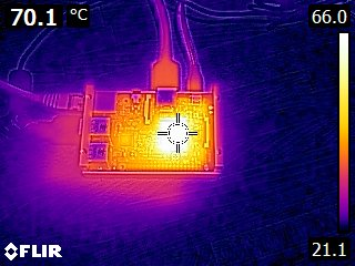 Raspberry Pi 3 + heatsink stress test - thermal imaging