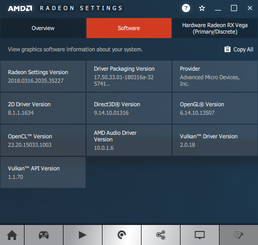 AMD Radeon Software Adrenalin software information