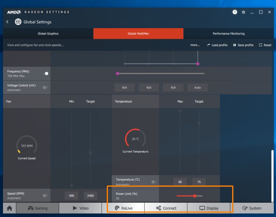 MSI Radeon RX Vega 56 AIR BOOST 8GB OC - Power limit set to 120% TDP