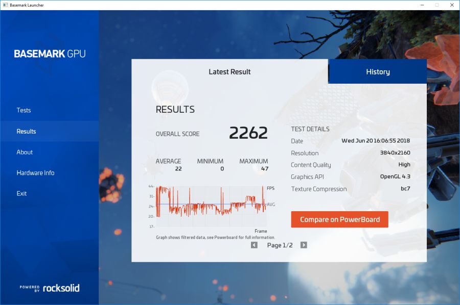 Basemark GPU - official OpenGL test result