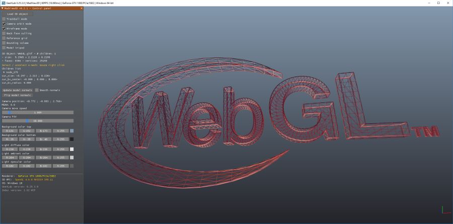 WebGL 3D logo - GeeXLab MadView3D