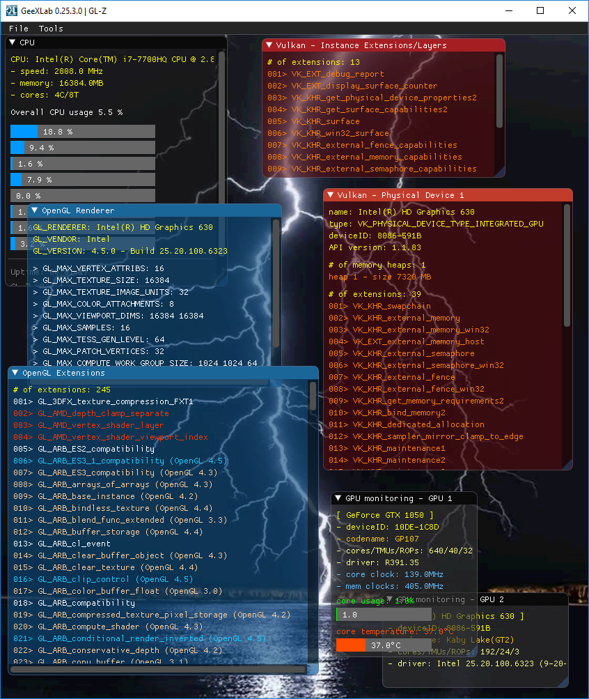 GL-Z : OpenGL and Vulkan information utility
