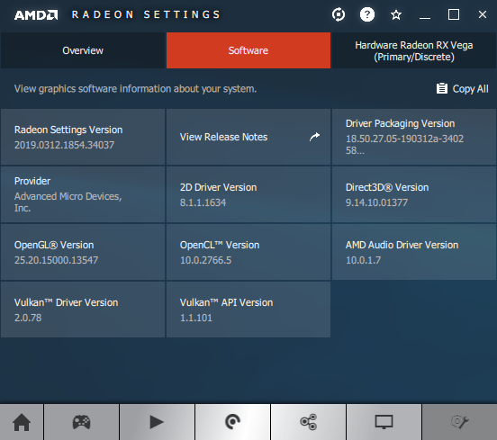 AMD Adrenalin 2019 Edition - Software information