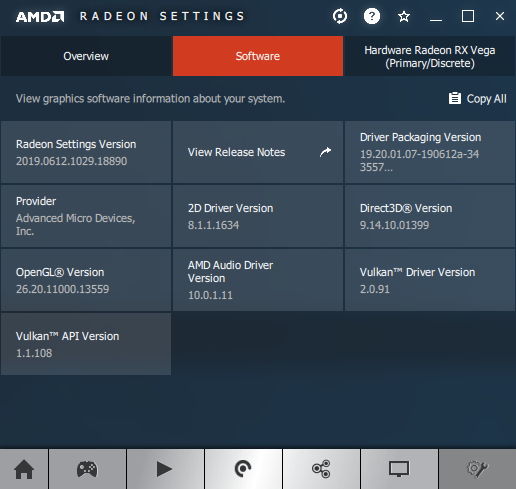 AMD Adrenalin 2019 Edition - Software information