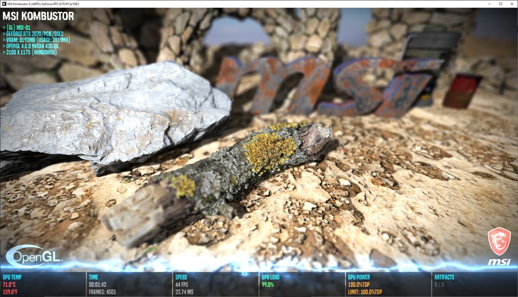 MSI Kombustor 4 - Tessellation + DoF + PBR benchmark