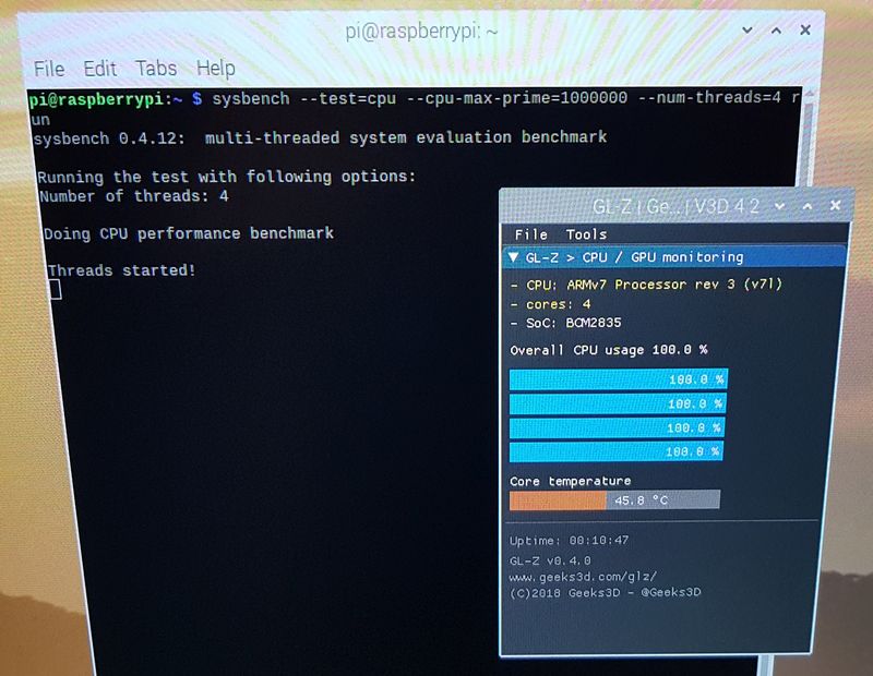 Raspberry Pi 4 - sysbench test