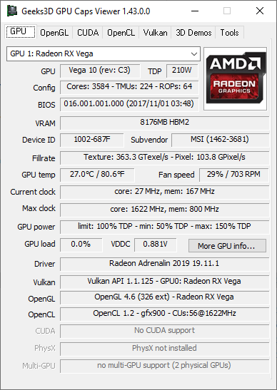 AMD Adrenalin 2019 Edition - GPU Caps Viewer + Radeon RX Vega 56