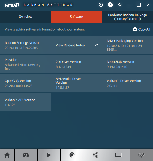 AMD Adrenalin 2019 Edition - Software information