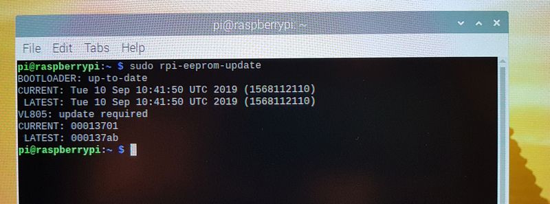 Raspberry Pi 4 - rpi-eeprom-update