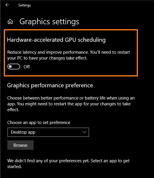 NVIDIA GeForce driver - Hardware-accelerated GPU scheduling
