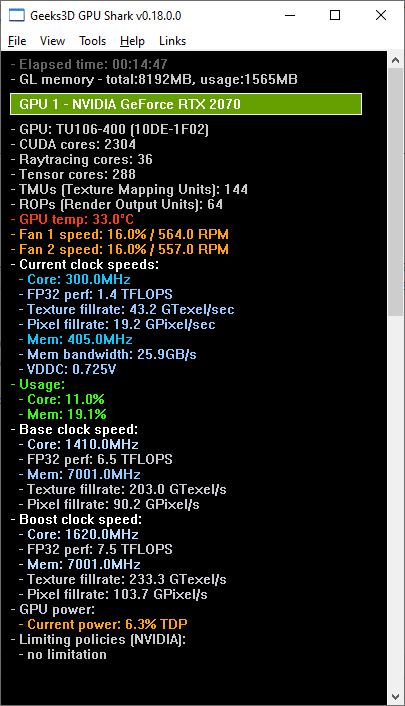 GPU Shark 0.18.0 - GeForce RTX 2070