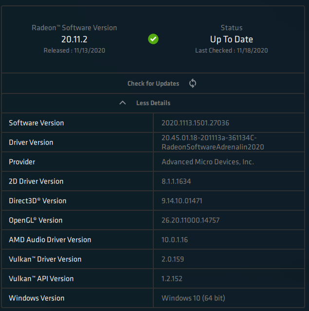 AMD Adrenalin 2020 Edition - Software information