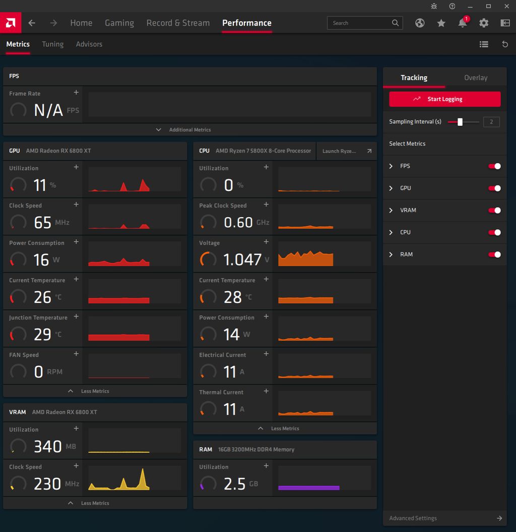 AMD Adrenalin 21.4.1 - CPU metrics