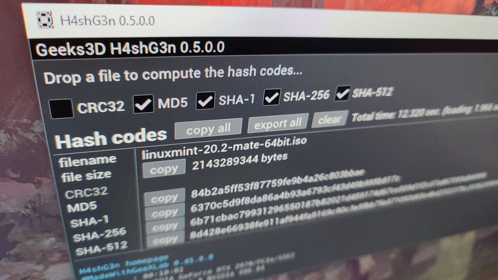 H4shG3n 0.5.0 Hash Code Generator - based GeeXLab