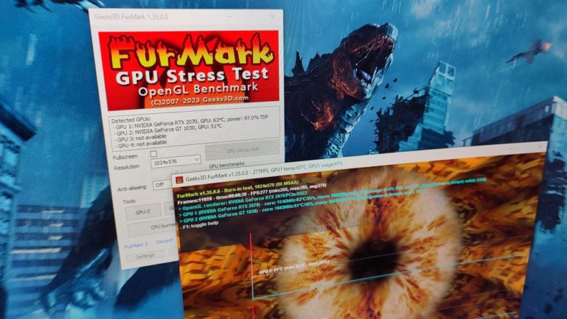 FurMark 1.35 - GPU stress test and OpenGL benchmark