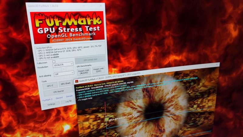 FurMark 1.36, GPU stress test and graphics benchmark
